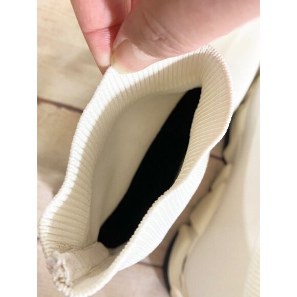 Balenciaga Men's White Speed Cloth Trainers Boots - 11 - Picture 13 of 14